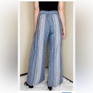Express High Rise Wide Leg Cut out Linen Pants